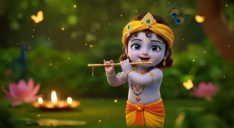 Child Krishna Background Hero